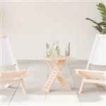 vidaXL Salontafel Bruin 33 x 33 x 40,5 cm Massief Notenhout