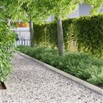 vidaXL Gras Rand Zilver 1000 x 15 x 0.03 cm Gegalvaniseerd staal