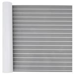 vidaXL Bootmat Gestreept Lichtgrijs met Wit 240 x 90 x 0,5 cm EVA