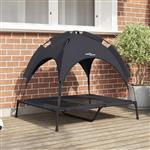 vidaXL Hondenbed Zwart 92 x 77 x 82,5 cm Staal