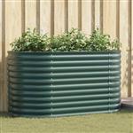 vidaXL Verhoogd bed Groen 160 x 80 x 81 cm Staal