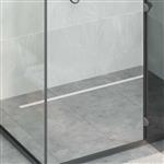 vidaXL 360° Doucheafvoer Met Slank Model Zilver 100 cm