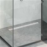 vidaXL Doucheafvoer Glasdeksel met 360° Sifon Zilver 80 cm