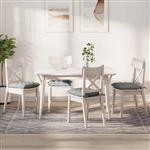 vidaXL Zitkussens 4 pcs Wolkengrijs 40 x 40 x 6 cm Stof