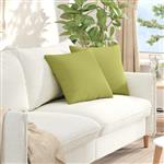 vidaXL Sofa Kussens 2 pcs Lichtgroen 45 x 45 cm Stof