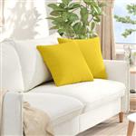 vidaXL Sofa Kussens 2 pcs Lichtgeel 45 x 45 cm Stof