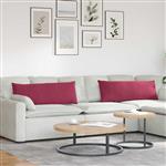 vidaXL Sofa Kussens 2 stuks Wijnrood 120 x 40 cm Cordstof