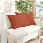 vidaXL Sofa Kussens 2 stuks Rood-oranje 70 x 50 cm Cordstof