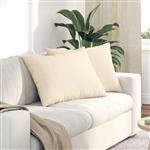 vidaXL Sofa Kussens 2 stuks Crème 70 x 50 cm Cordstof