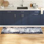 vidaXL Keuken Vloerkleed Grijs 180 x 60 cm Fluweel