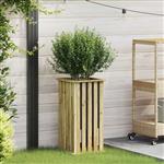 vidaXL Plantkisten Bruin 33 x 33 x 65 cm Geïmpregneerd grenenhout