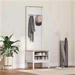 vidaXL Halkast met plank FLORO Wit 50 x 40 x 158 cm Massief Vurenhout