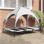 vidaXL Hondenbed Zilvergrijs 122 x 93 x 106,5 cm Staal