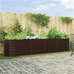 vidaXL Verhoogd bed Bruin 400 x 80 x 81 cm Staal