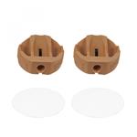 Hoekverbinder rond met afdekkap Wit à 4 stuks