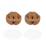 Hoekverbinder rond met afdekkap Wit à 4 stuks