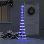 vidaXL LED Kerstboom met 230 LED Blauw 51 x 51 x 190 cm Metaal