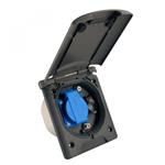 Inbouwstekkerdoos Design 2014 230V/12V/Sat Antraciet