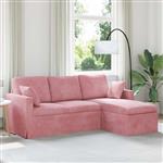 vidaXL Bank Roze 198 x 134 x 80 cm Fluweel