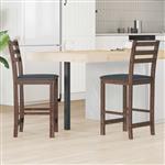 vidaXL Eettafelstoelen 2 pcs Licht Bruin 40 x 47,5 x 99,5 cm