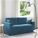 vidaXL Bank Blauw 158 x 78 x 80 cm Fluweel