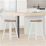 vidaXL Eettafelstoelen 2 pcs Wit 46 x 37 x 63 cm Massief Rubberhout