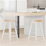 vidaXL Eettafelstoelen 2 pcs Wit 46 x 37 x 63 cm Massief Rubberhout