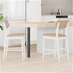 vidaXL Eettafelstoelen 2 pcs Wit 48 x 49 x 95 cm Massief Rubberhout