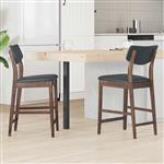 vidaXL Eettafelstoelen 2 pcs Licht Bruin 48 x 49 x 95 cm