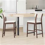 vidaXL Eettafelstoelen 2 pcs Licht Bruin 48 x 49 x 95 cm