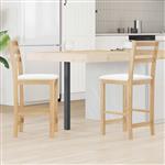 vidaXL Eettafelstoelen 2 pcs Naturel 40 x 47,5 x 99,5 cm