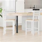 vidaXL Eettafelstoelen 2 pcs Wit 40 x 47,5 x 99,5 cm