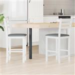vidaXL Eettafelstoelen 2 pcs Wit 40 x 47,5 x 99,5 cm