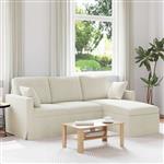 vidaXL Bank Crème 198 x 134 x 80 cm Fluweel