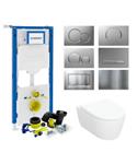 Geberit UP320 Toiletset Compleet | Inbouwreservoir | Geberit Icon Zonder Spoelrand | Drukplaat