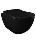 BWS Wandcloset Free met Bidetkraan Koud 51x35x34 cm Zwart (Excl. Zitting)
