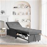 vidaXL Uittrekbare Slaapbank Donkergrijs 194 x 67 x 82 cm Microvezel