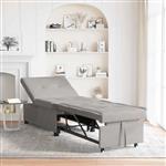 vidaXL Uittrekbare Slaapbank Lichtgrijs 194 x 67 x 82 cm Microvezel