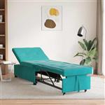 vidaXL Slaapbank Turquoise 194 x 67 x 82 cm Fluweel