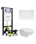 Toiletset Plieger Frame By Geberit met Basic Pro Randloos Toilet Wit Glans en Softclose Zitting