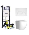 Toiletset Plieger Frame By Geberit met Mudo randloos Toilet Wit Glans en Softclose Zitting