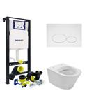 Toiletset Plieger Frame By Geberit met Wiesbaden Vesta Toilet Wit Glans en Softclose Zitting