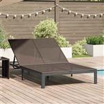 vidaXL Ligstoel 1-persoon Bruin 206 x 62,5 x 74 cm poly rattan