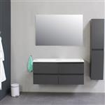 Badkamermeubel Boss & Wessing Pepper Acryl Wastafel Zonder Kraangat 120x55x46 cm Antraciet