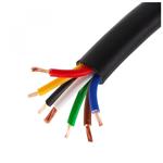 Rond kunststof. 7x1,5mm2. zwart.