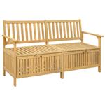 vidaXL Opslagbank met opslag met de deur Massief Acacia