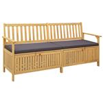 vidaXL Opslagbank met kussen met opslag met de deur