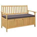 vidaXL Opslagbank met kussen met opslag met de deur
