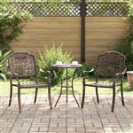 vidaXL Tuinstoel 2 pcs Brons 55 x 56,5 x 91cm Aluminium