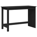 vidaXL Bureau Zwart 112 x 50 x 75 cm Massief Vurenhout